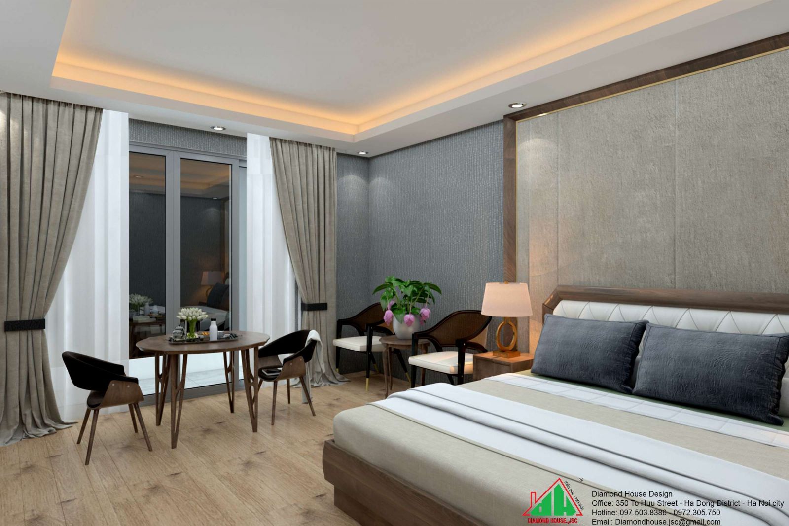 Thiết kế chung cư đẹp căn hộ 34m2