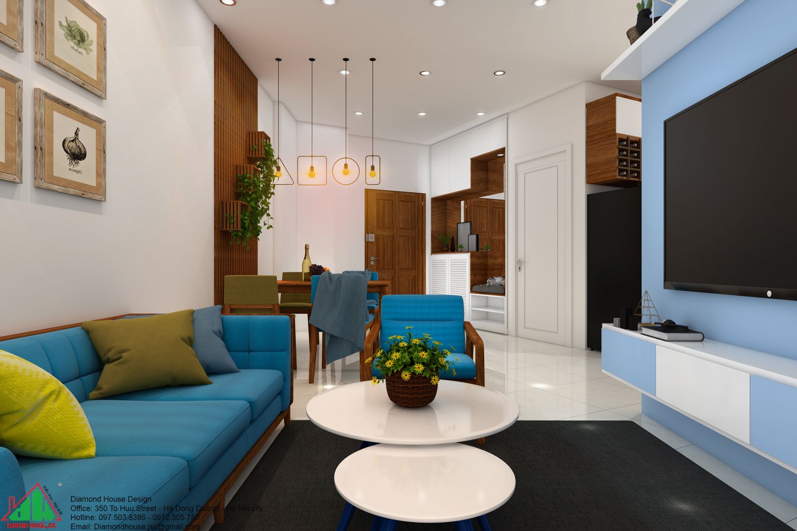 Thiết kế chung cư đepk căn hộ 70m2