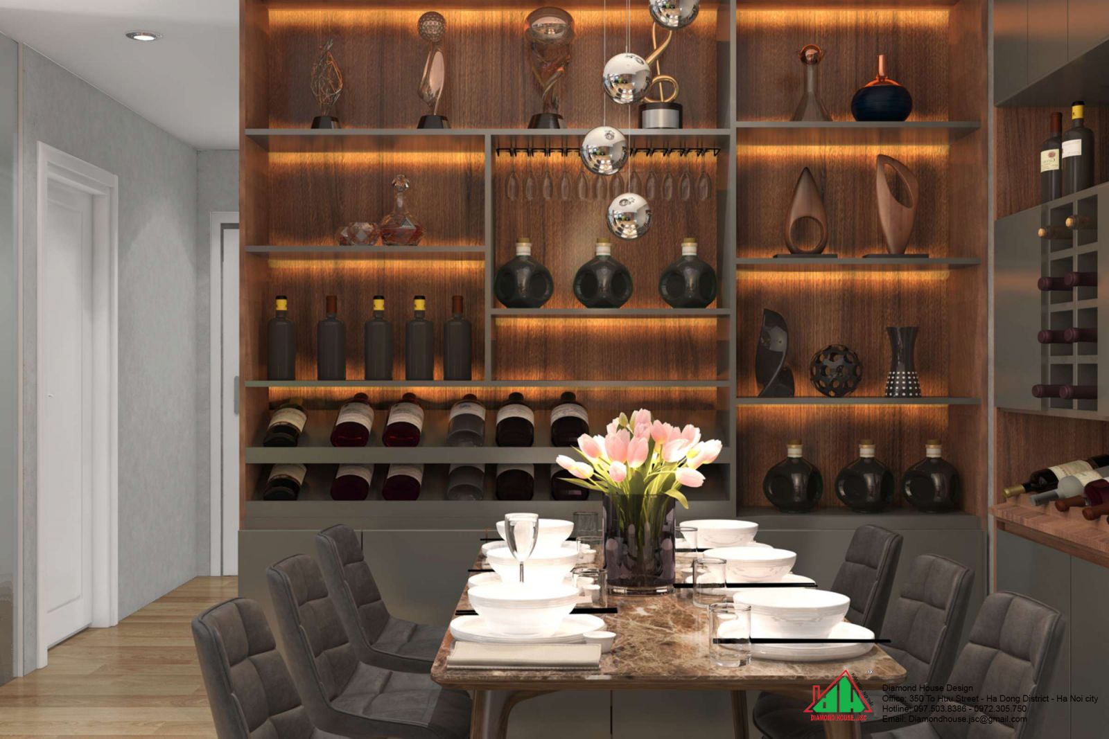 Thiết kế chung cư đẹp căn hộ 110m2